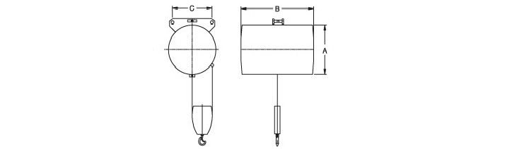 BH40015雙繩氣動平衡器結(jié)構(gòu)尺寸圖片